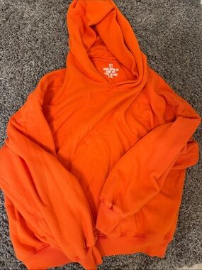 Yeezy double layered sample Orange Hooded Sweatshirt